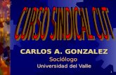CARLOS A. GONZALEZ Sociólogo Universidad del Valle 1.
