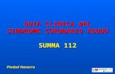 GUIA CLINICA DEL SINDROME CORONARIO AGUDO SUMMA 112 Piedad Navarro.