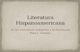 De las Literaturas Indígenas a la Ilustración Rosa I. Ocampo.
