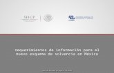 Requerimientos de información para el nuevo esquema de solvencia en México.