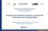 Programa de Inclusión Social y Laboral de Personas con Discapacidad Regresar al índiceMEXICO Folleto Digital No. 1 Proyecto de Inclusión Social y Laboral.
