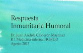 Respuesta Inmunitaria Humoral Dr. Juan Andrés Calderón Martínez R 1 Medicina Interna, HGSJDD Agosto 2013 M I S A N J U A N D E D I O S.