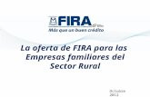 La oferta de FIRA para las Empresas familiares del Sector Rural Octubre 2012.
