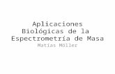 Aplicaciones Biológicas de la Espectrometría de Masa Matías Möller.