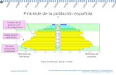 Pirámide de la población española 1991 Millones de hombres Millones de mujeres Fuente: elaboración propia sobre gráficos del International Data Base U.S.