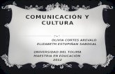 COMUNICACIÓN Y CULTURA OLIVIA CORTES AREVALO ELIZABETH ESTUPIÑAN SABOGAL UNIVERSIDAD DEL TOLIMA MAESTRIA EN EDUCACIÓN 2012.