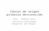 Cáncer de origen primario desconocido Dra..Andrea Sosa Servicio Oncología Hospital San Roque.