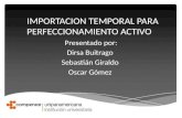 Presentado por: Dirsa Buitrago Sebastián Giraldo Oscar Gómez IMPORTACION TEMPORAL PARA PERFECCIONAMIENTO ACTIVO.