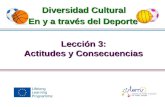 Lección 3: Actitudes y Consecuencias Diversidad Cultural En y a través del Deporte.