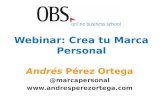 Webinar OBS: Crea tu Marca Personal