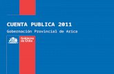 CUENTA PUBLICA 2011 Gobernación Provincial de Arica.