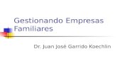 Gestionando Empresas Familiares Dr. Juan José Garrido Koechlin.