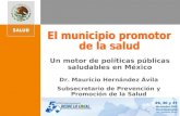Un motor de políticas públicas saludables en México Dr. Mauricio Hernández Ávila Subsecretario de Prevención y Promoción de la Salud Dr. Mauricio Hernández.