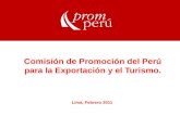 Comisión de Promoción del Perú para la Exportación y el Turismo. Lima, Febrero 2011.