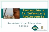 Protección a la Infancia y Adolescencia Secretaría de Bienestar Social.