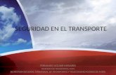 SEGURIDAD EN EL TRANSPORTE FERNANDO AGUIAR MENARES INGENIERO DE TRANSPORTES, PUCV SECRETARIA REGIONAL MINISTERIAL DE TRANSPORTES Y TELECOMUNICACIONES DE.