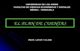 EL PLAN DE CUENTAS UNIVERSIDAD DE LOS ANDES FACULTAD DE CIENCIAS ECONÓMICAS Y SOCIALES MÉRIDA - VENEZUELA PROF. LENIN VALERI.