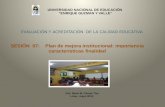 EVALUACIÓN Y ACREDITACIÓN DE LA CALIDAD EDUCATIVA SESIÓN 07: Plan de mejora institucional: importancia características finalidad Dra. María M. Cámac Tiza.