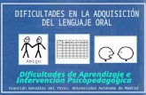 Dificultades de Aprendizaje e Intervención Psicopedagógica Asunción González del Yerro. Universidad Autónoma de Madrid Amigo.