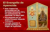El Evangelio de Aparecida Este Tríptico fue presentado por Su Santidad Benedicto XVI a los participantes de Aparicida, en Mayo 2007 Este Tríptico fue.