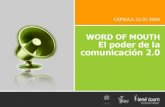 (WOM) 2.0 el poder de la comunicación