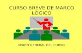 1 CURSO BREVE DE MARCO LÓGICO VISIÓN GENERAL DEL CURSO.