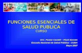 FUNCIONES ESENCIALES DE SALUD PUBLICA CURSO DrC. Pastor Castell – Florit Serrate Escuela Nacional de Salud Pública - CUBA Mayo 2007.