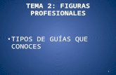 TEMA 2: FIGURAS PROFESIONALES TIPOS DE GUÍAS QUE CONOCES 1.