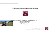 Universidad Nacional de Lanús Tecnicatura Superior en Gestión y Administración Universitaria A distancia.