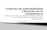Comparación entre la legislación estadounidense y la colombiana desde perspectiva de la biotecnología. Lina María Diaz.