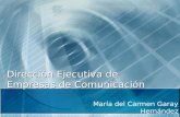 Dirección Ejecutiva de Empresas de Comunicación María del Carmen Garay Hernández.