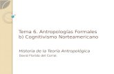 Tema 6. Antropologías Formales b) Cognitivismo Norteamericano Historia de la Teoría Antropológica David Florido del Corral.