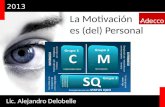 La Motivación es (del) Personal Lic. Alejandro Delobelle 2013.