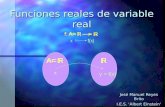 Funciones reales de variable real José Manuel Reyes Brito I.E.S. Albert Einstein Sevilla y = f(x) x f(x) x.