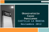 1 CASTILLA LA MANCHA Noviembre 2012 Observatorio Caser Pensiones.