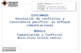 DIPLOMADO Resolución de conflictos y convivencia pacífica: un enfoque comunicacional MÓDULO Comunicación y Conflicto Comunicación y Conflicto María Elena.