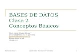 Bases de datos IUniversidad Nacional de Colombia1 BASES DE DATOS Clase 2 Conceptos Básicos Gloria Lucía Giraldo Gómez Universidad Nacional de Colombia.