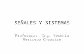 SEÑALES Y SISTEMAS Profesora: Ing. Yesenia Restrepo Chaustre.