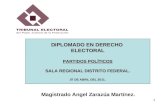 11 Magistrado Angel Zarazúa Martínez. DIPLOMADO EN DERECHO ELECTORAL PARTIDOS POLÍTICOS SALA REGIONAL DISTRITO FEDERAL. 07 DE ABRIL DEL 2011.