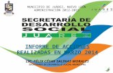 MUNICIPIO DE JUÁREZ, NUEVO LEÓN ADMINISTRACIÓN 2012-2015 1SECRETARÍA DE DESARROLLO SOCIAL.