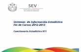 Sistemas de Información Estadística Fin de Cursos 2012-2013 Cuestionario Estadístico 911.