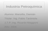 Industria Petroquímica Alumno: Mansilla, Damián Titular: Ing. Fabio Tarántola J.T.P.:Ing. Ricardo Maggioni Año: 2006.