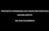 PROYECTO INTEGRADO DE CARÁCTER PRÁCTICO BACHILLERATO IES SAN FULGENCIO.