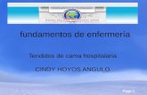 Page 1 fundamentos de enfermería Tendidos de cama hospitalaria CINDY HOYOS ANGULO.