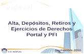 Alta, Depósitos, Retiros y Ejercicios de Derechos Portal y PFI Septiembre 2010.