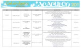Calendario de Actividades en Acapulco