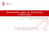 Innovación para la inclusión financiera