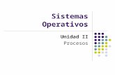 Sistemas Operativos Unidad II Procesos. Concepto de proceso Multitarea Información de un proceso Formación de un proceso Estados del proceso Procesos.