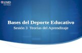 Bases del Deporte Educativo Sesión 3 Teorías del Aprendizaje.