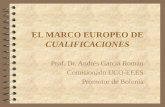 1 EL MARCO EUROPEO DE CUALIFICACIONES Prof. Dr. Andrés García Román Comisionado UCO-EEES Promotor de Bolonia.
